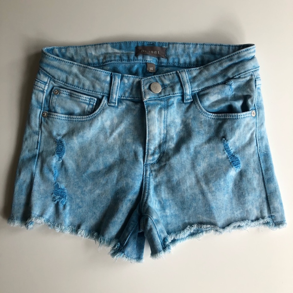 DL1961 Girls Lucy Short in Turquoise Wash Size 14